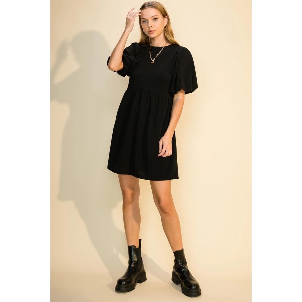 DRESS TO IMPRESS PUFF SLEEVE MINI DRESS NEW